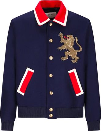 Celine Leeuw Patch Teddy Tresse - Heren - Zomerjassen - Blauw - L - Jassen