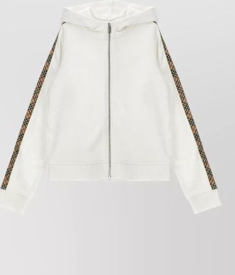 Burberry cotton terry long-sleeve zip hoodie