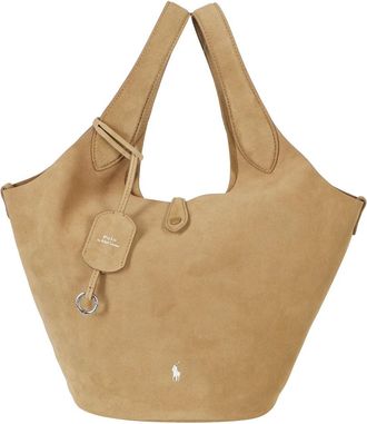 Polo Ralph Lauren PLY TTE Tote Medium - Dames - Tassen - Bruin - Maat: ONE Size Leer