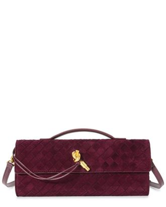 Tiffany & Fred Woven Suede & Leather Shoulder Bag