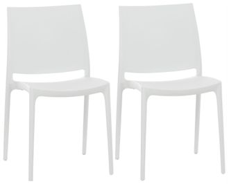 Clp Clp - Set De 2 Sillas Apilables Maya Blanco