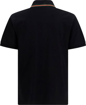 Gucci Mens Cotton Piqu&eacute; Jersey Polo Shirt Black T-shirts And Polos