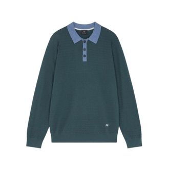 Paul Smith Truien & Vesten, Heren, Groen, L, Rondgebreide trui