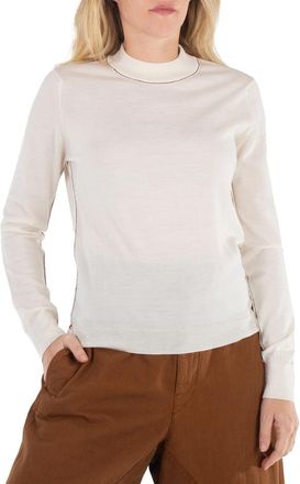 Maison Margiela Ladies Ecru Work-In-Progress Wool Jumper, Size X-Small