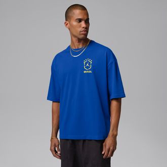 Nike Jordan Mens Air Jordan 85 Oversized Graphic Crew-Neck Sweatshirt in Blue | II5389-417