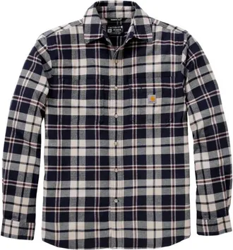 Carhartt Work in Progress Flannel L/S Plaid Shirt Hemd f&uuml;r Herren | grau