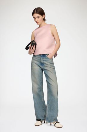 Ganni Top in Pink Satin - Size 34 Potpourri