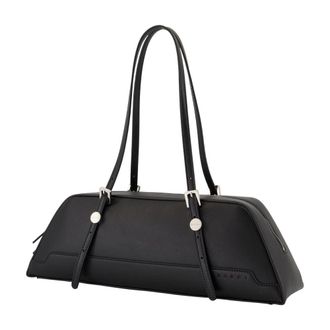 Marni Womens Leather Duffle Shoulder Bag Black Calfskin