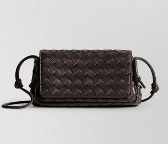 Bottega Veneta notturno leather clutch bag