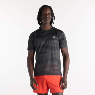 New Balance Rc Essential - T-shirt nera con stampa-Nero