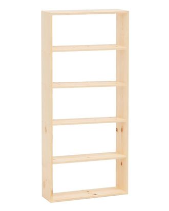 Deco Wood Estanter&iacute;a de madera maciza con 4 estantes natural 80,2x179,6cm