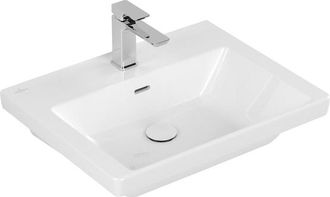 Villeroy & Boch Subway 3.0 meubelwastafel - 60x47cm - 1 kraangat met overloop wit