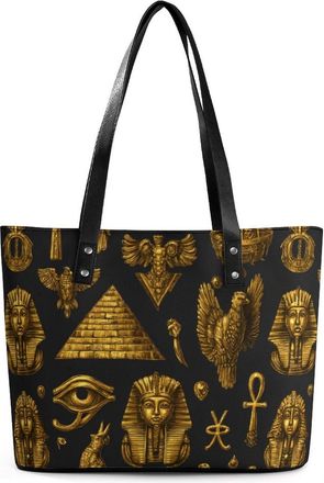 Generic Pyramid Egypt Tribal Ancient Egyptian Tote Bags for Women Cute Shoulder Purses Handbags