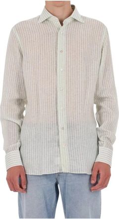 Borriello Gestreepte Linnen Blouse - Heren - Casual Overhemden - Veelkleurig - 3XL - Linnen - Overhemden