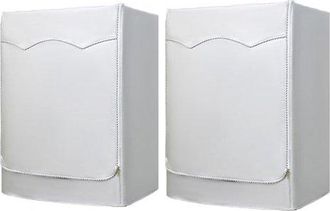 OEM Fundas Para Lavadora De 2 Piezas, Resistentes Al Polvo, Fundas Gruesas Para Lavadora, Cremallera, Tela Oxford Plateada Con Relieve, Plateadas