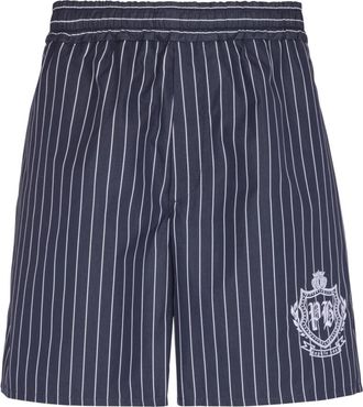 Balmain Gestreepte popin pyjama shorts - Heren - Korte Broeken - Blauw - L - Katoen - Korte Broeken