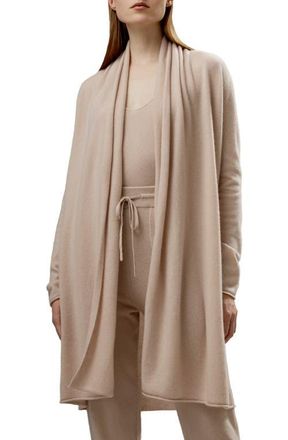 LilySilk Elegant Pile Collar Open Cardigan for Women in Cherry Blossoms at Nordstrom, Size X-Large