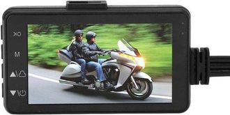 No Brand Videoregistratore Per Moto - Dashcam Dvr - Guida Sicura - Angolo Di Visione Di 120 Gradi - Schermo Da 3 Pollici - Nero