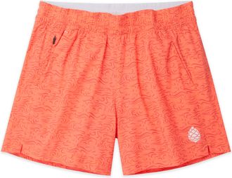 Stio | Womens Bounder Lined Short - 5, Size Extra Small in Neon Bloom Clouds