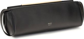 Khaite Womens Evening Leather Clutch Black Calf Bos Taurus Clutches