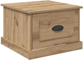 vidaXL Mesa De Caf&eacute; Con Caj&oacute;n Roble Artesanal 50 X 50 X 35 Cm Vidaxl