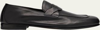 Tom Ford Mens Gigi Leather Twisted-Band Penny Loafers