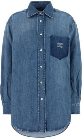 Miu Miu Denim Oversized Solid Shirt