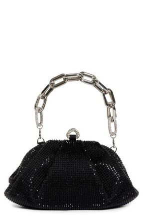 Judith Leiber Gemma Crystal Clutch in Silver Jet at Nordstrom