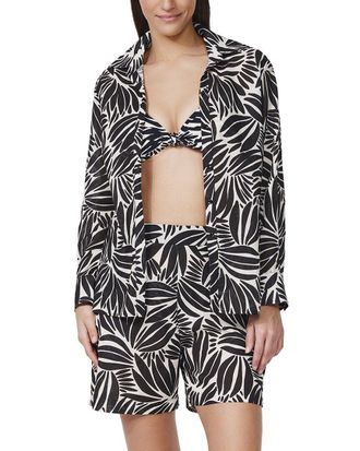 Gottex Profile By Gottex Comeback Linen-Blend Blouse