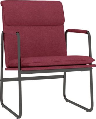 vidaXL Sill&oacute;n De Relax Tela Rojo Tinto 55x64x80 Cm Vidaxl