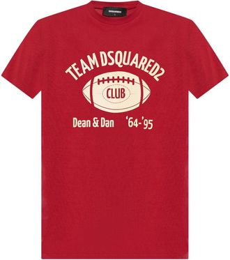 Dsquared2 Red logo T-shirt