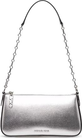 Michael Michael Kors Borsa a spalla in pelle metallizzata - Argento