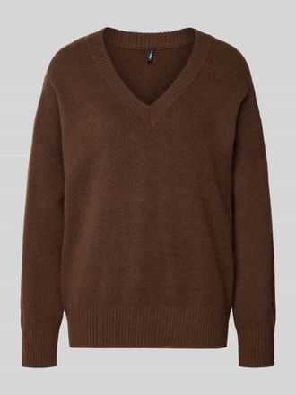 Only Regular Fit Strickpullover mit Woll-Anteil Modell MARI in Schoko, Gr&ouml;&szlig;e XS