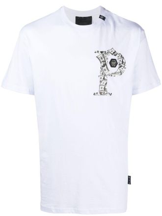 Philipp Plein T-shirt met logoprint - Wit