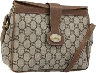 Gucci Pre-owned Schoudertas - Dames - Vintage Schoudertas - Beige - ONE Size - Leer - Vintage