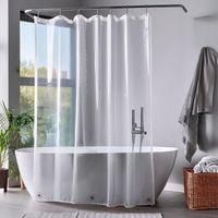 OEM Cortina De Ducha De 180x180 Cm. Lavable, Con Ojales De Acero Inoxidable Y 3 Imanes. Impermeable, Ligera Y Transparente