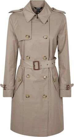 Ralph Lauren Trench Coat Doppiopetto con Cintura - - Coats - Donna - Beige - L