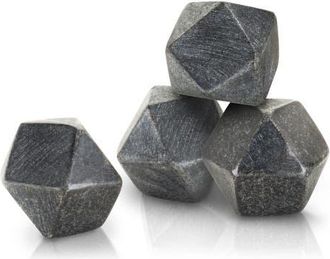 Viski Glacier Rocks Hexagonal Basalt Stones Set of 4 in Black at Nordstrom