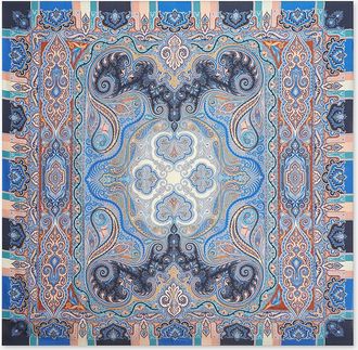 Etro Kaschmir- und Seidenhalstuch mit geometrischem Paisley-Print