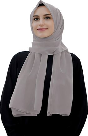 Lina & Lily Opaque Medina Silk Hijab Womens Head Scarf Shawl Wrap (Mink)