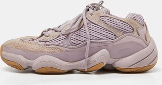 adidas Adidas x Yeezy Purple Knit Fabric and Suede Boost Yeezy 500 Soft Vision Sneakers Size 38