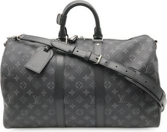 Louis Vuitton Pre-owned Keepall Bandouliere Monogram Eclipse Boston Bag - Dames - Vintage Weekendtas - Zwart - ONE Size - Vintage