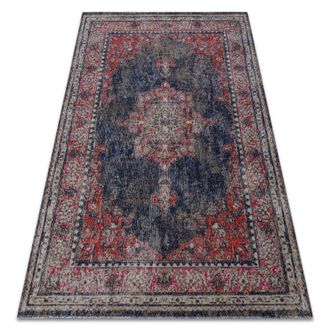 RugsX Rugsx - Alfombra Moderna Mundo E0551 Ornamento, Marco Vintage Exterior Rojo / Negro Multicolour 120x170 Cm