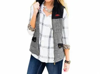 Gameday Couture University Of Arkansas Prep For It Vest In Grey