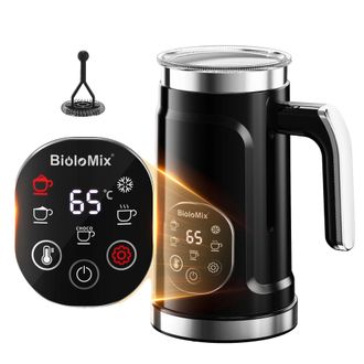 OEM Espumador De Leche, Control T&aacute;ctil, Espumador De Leche Caliente Y Fr&iacute;a, Negro, Ue