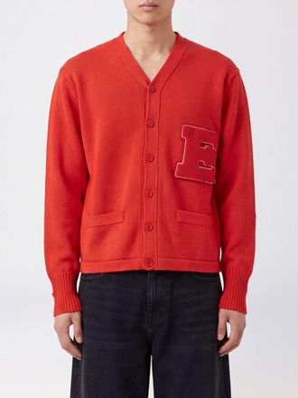 ERL Cardigan in misto lana, seta e cashmere con scollo a V e patch logo