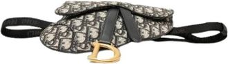 Dior Pre-owned The Saddle Belt Bag - Dames - Vintage Heuptassen - Blauw - ONE Size - Vintage