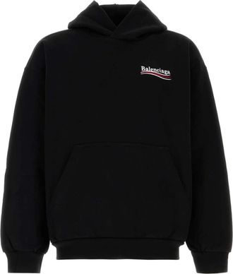 Balenciaga Hoodies, male, Black, Size: 2XS Political Campaign Logo Hoodie