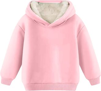 Generic Girls Oversized Hoodies Fleece Pullover Sweatshirts Kids Fashion Casual Outfits Fall Winter Clothes Christmas Jumper for Teen Girl Boys Cotton Trendy 