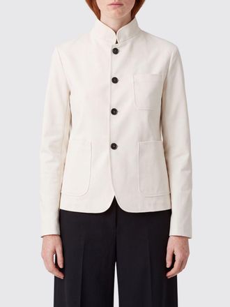 Circolo 1901 Blazer corto in viscosa con collo alla coreana e spalle imbottite